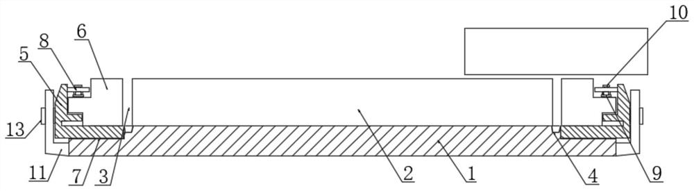 Auxiliary frame used for surface grinding and capable of reducing grinding traces and protecting glass edge