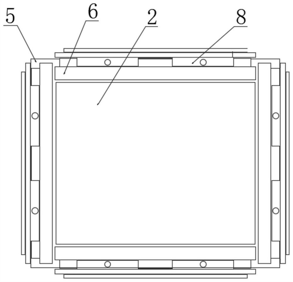 Auxiliary frame used for surface grinding and capable of reducing grinding traces and protecting glass edge