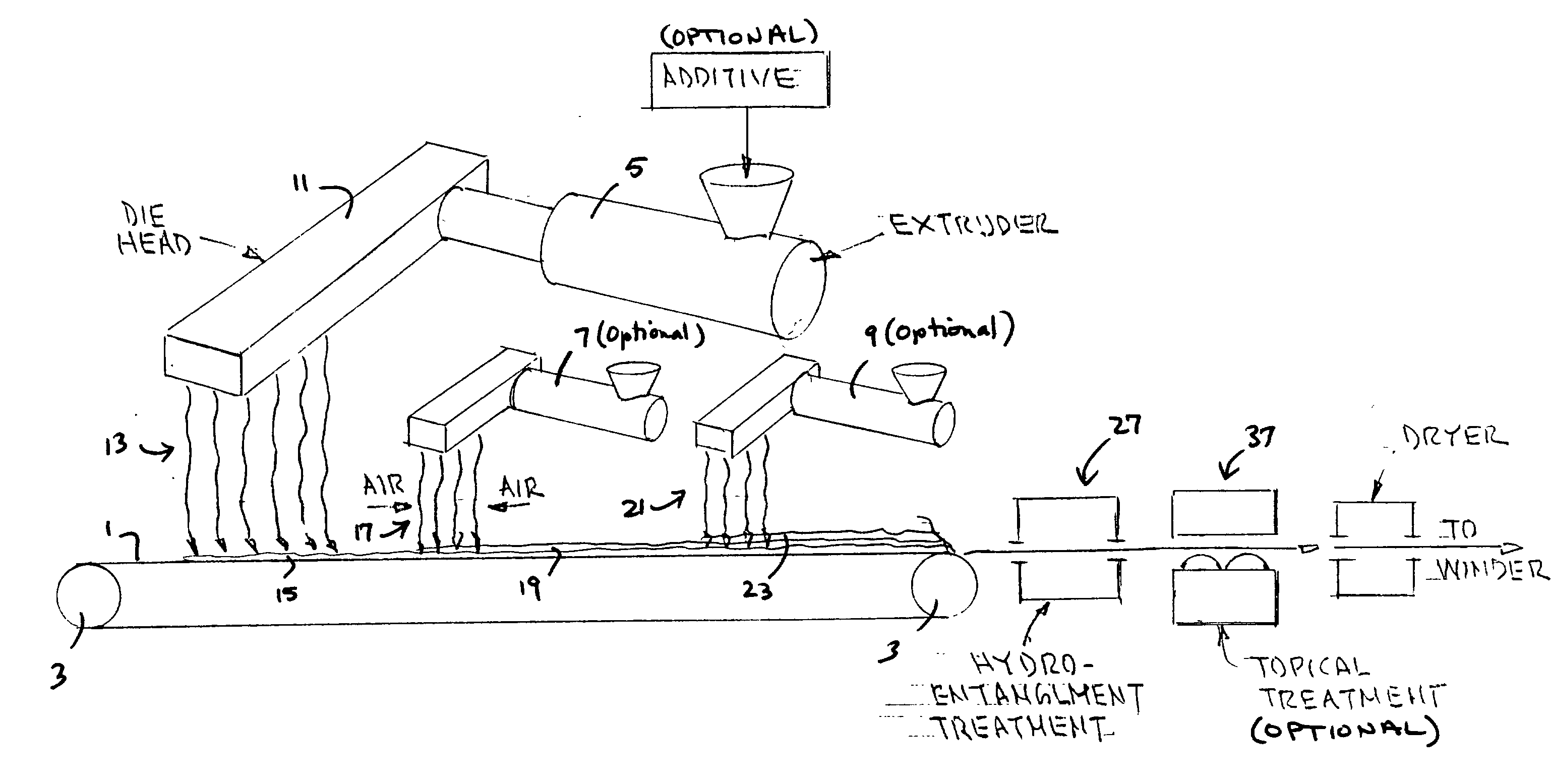 Method for making a hydroentangled nonwoven fabric and the fabric made thereby