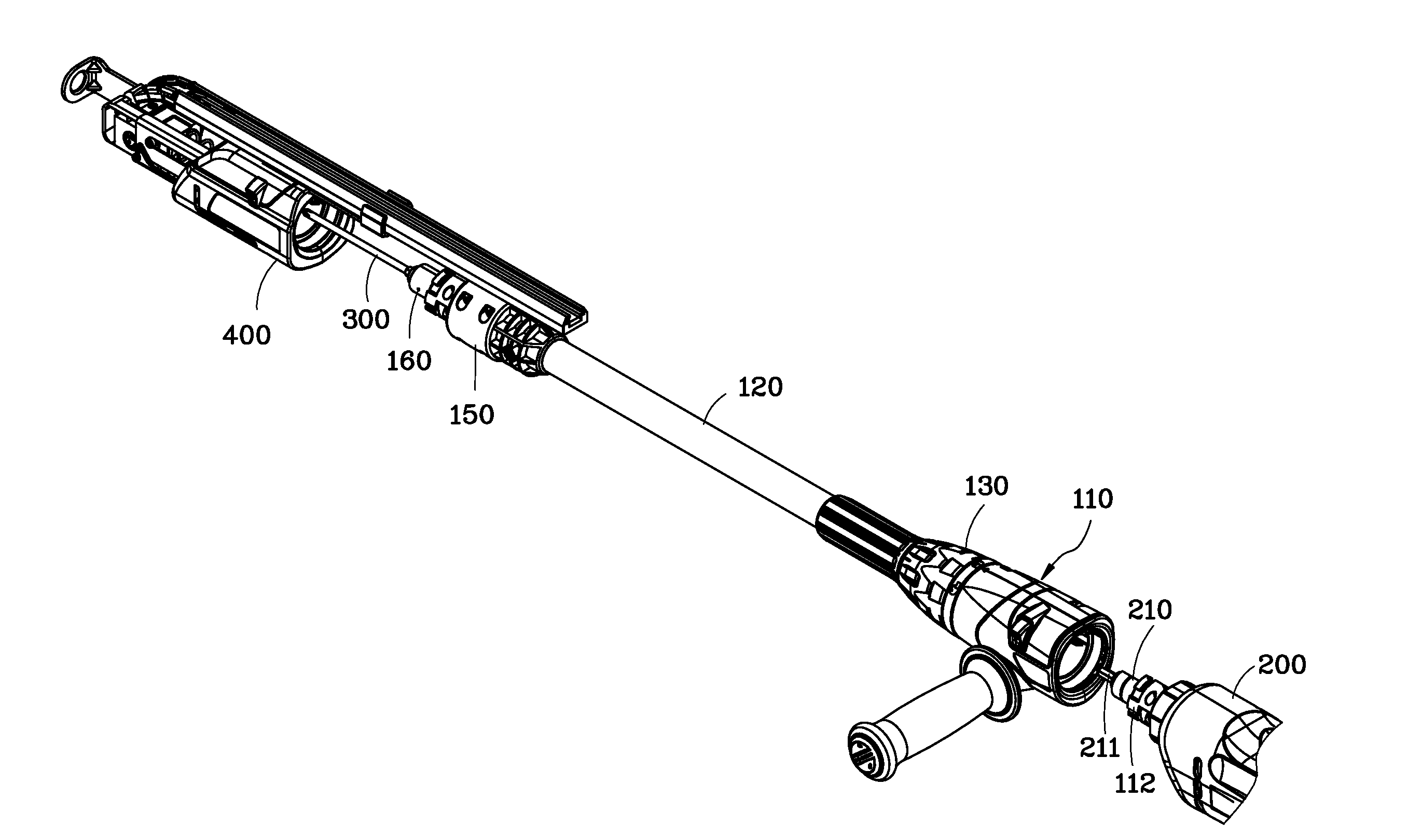 Transmission extension adapter for power hand tool