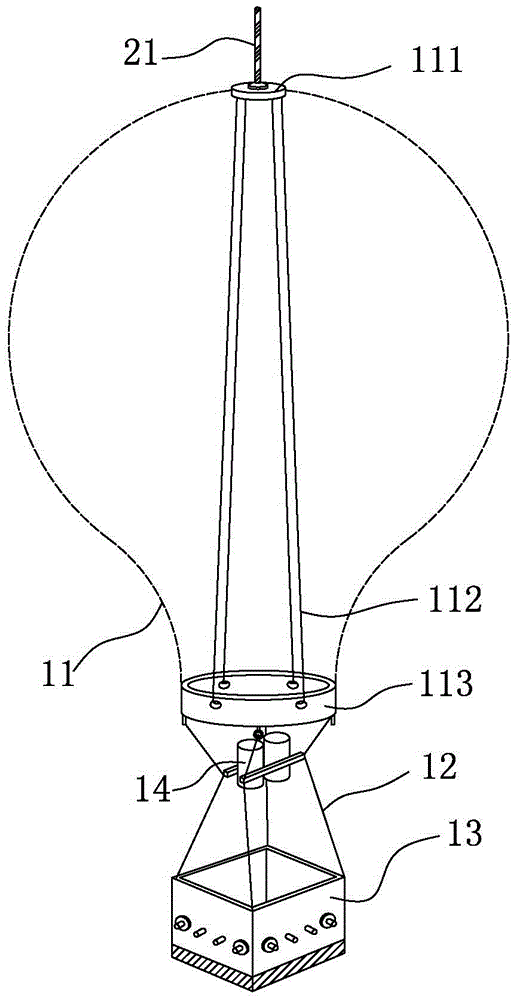 A hot air balloon experience device