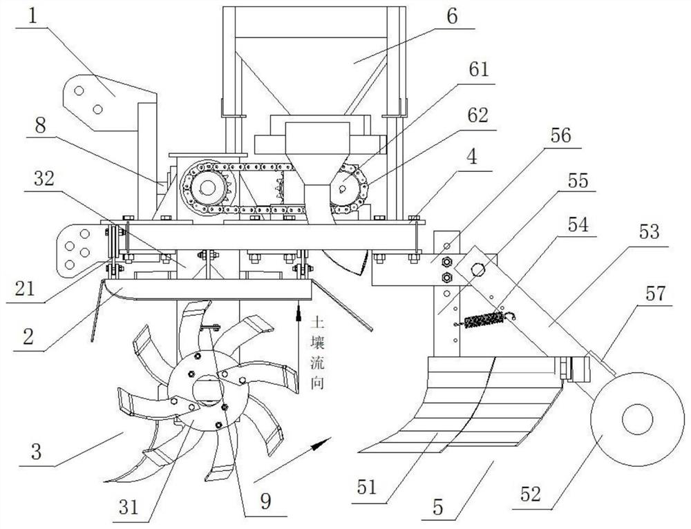 Multifunctional driving type sugarcane intertillage hiller