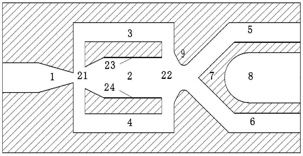 Self-oscillation gas jet auxiliary atomization device