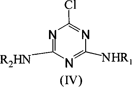 Method for synthesizing 4,6-disubstituted amido-1,3,5-triazine derivative