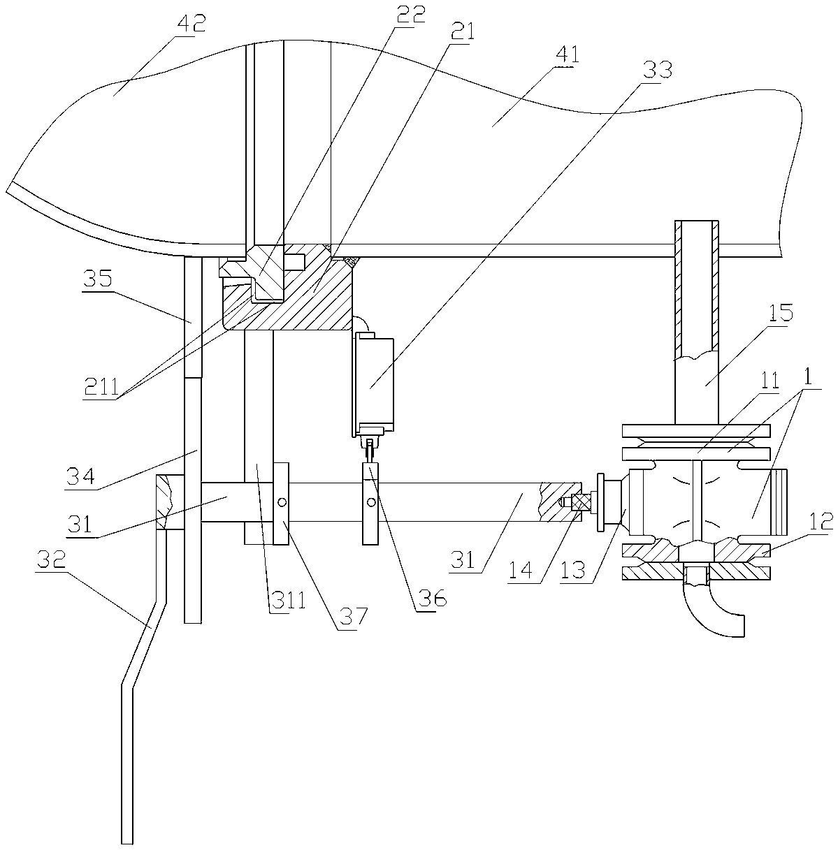 Still kettle door-opening safety interlocking structure