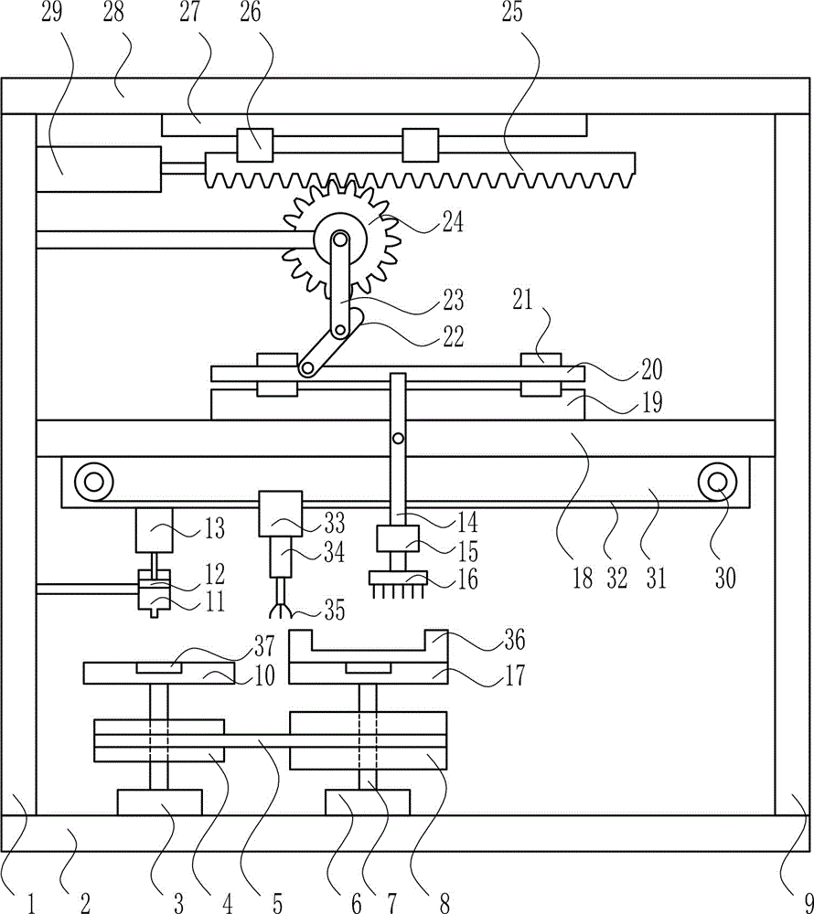 Leather shoe polish applying device for shoe making