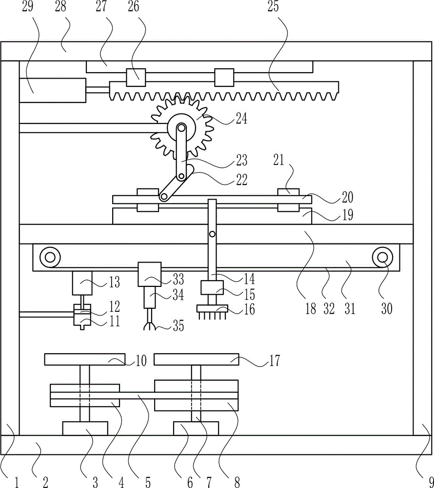 Leather shoe polish applying device for shoe making