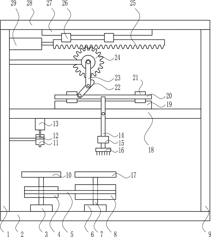 Leather shoe polish applying device for shoe making