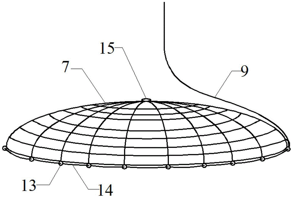 An aerial shooting net type salvage net system