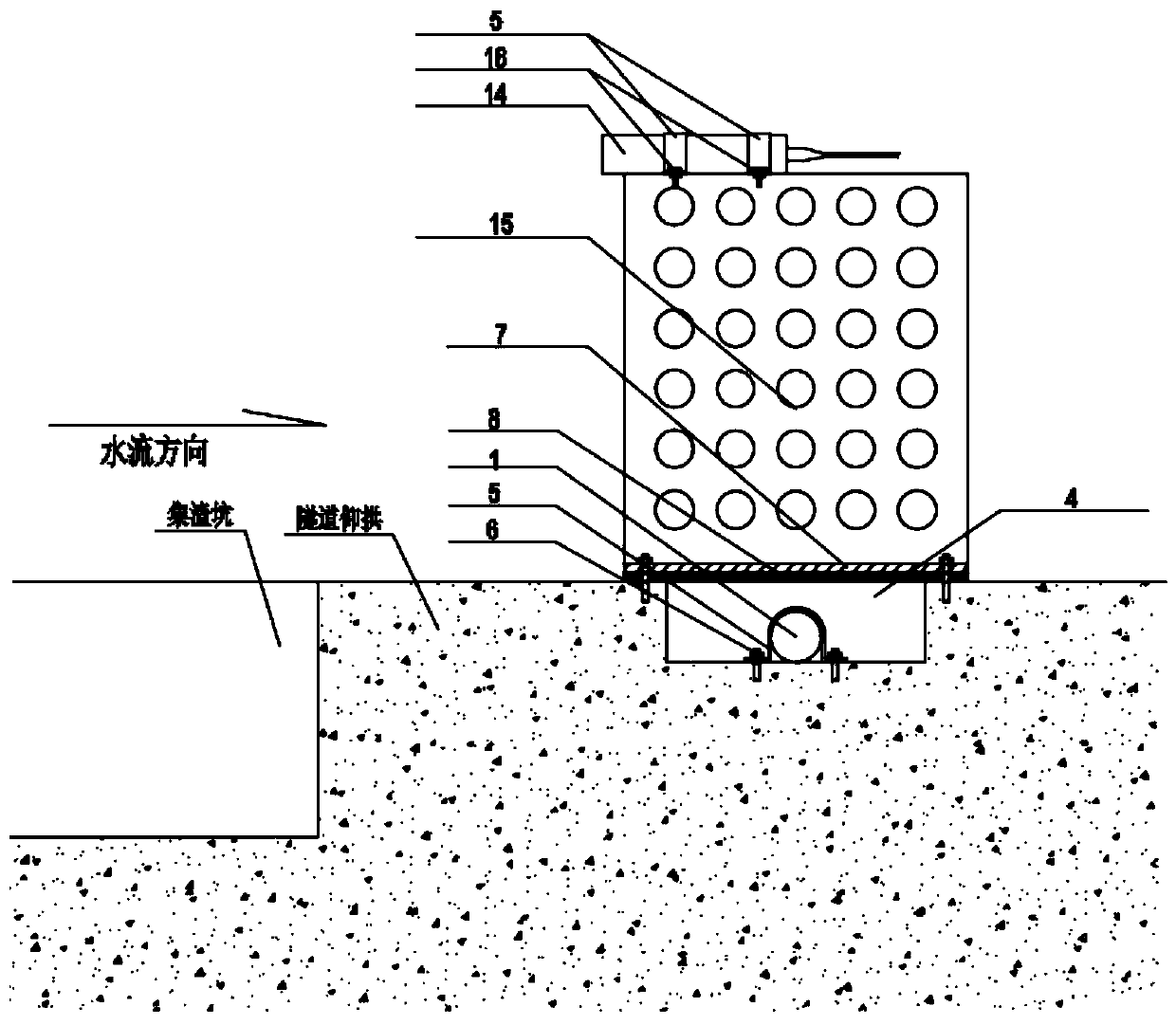 Structure and method for monitoring hydraulic tunnel dynamic water pressure based on velocity head correction