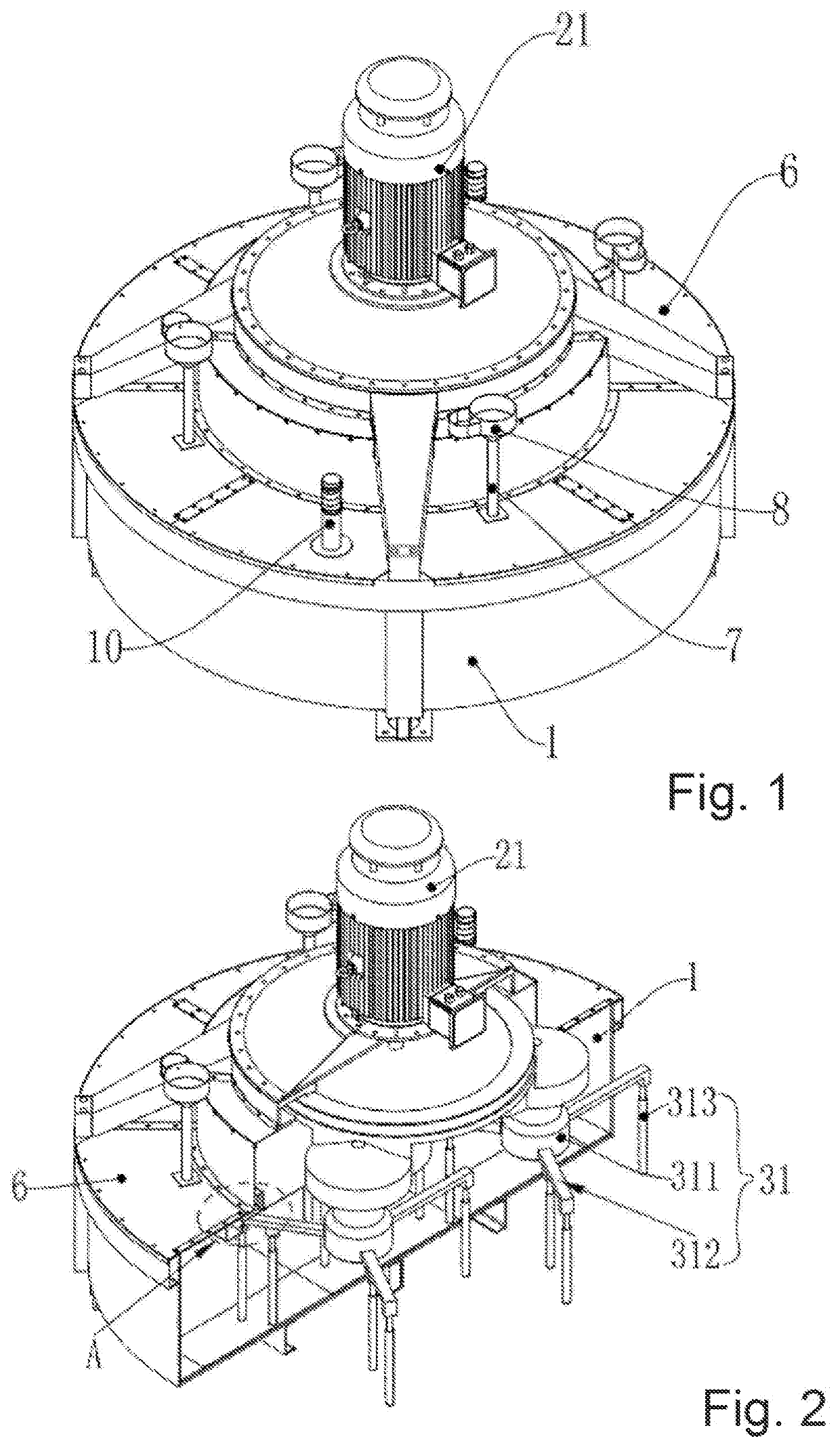 Mixer for synthetic quartz