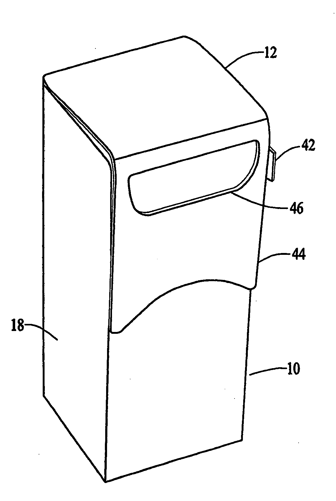 Thumb-actuated candy or mint box