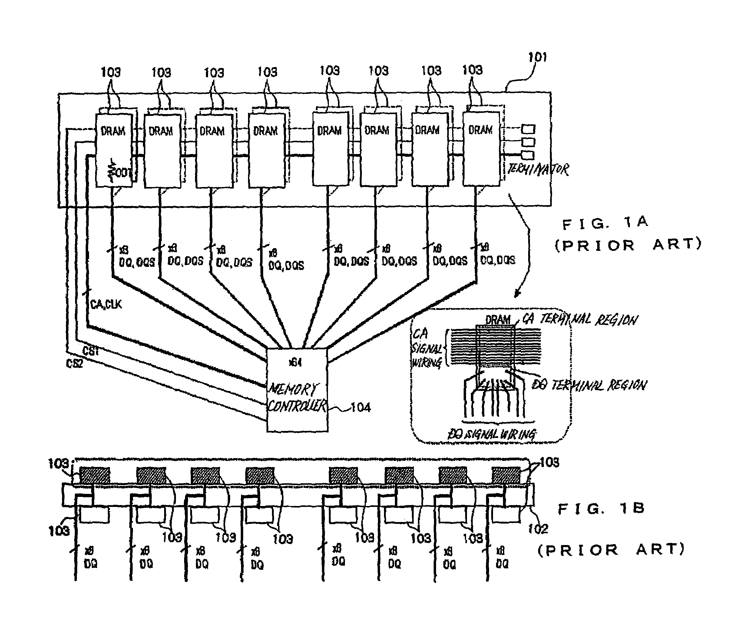 Stacked memory, memory module and memory system