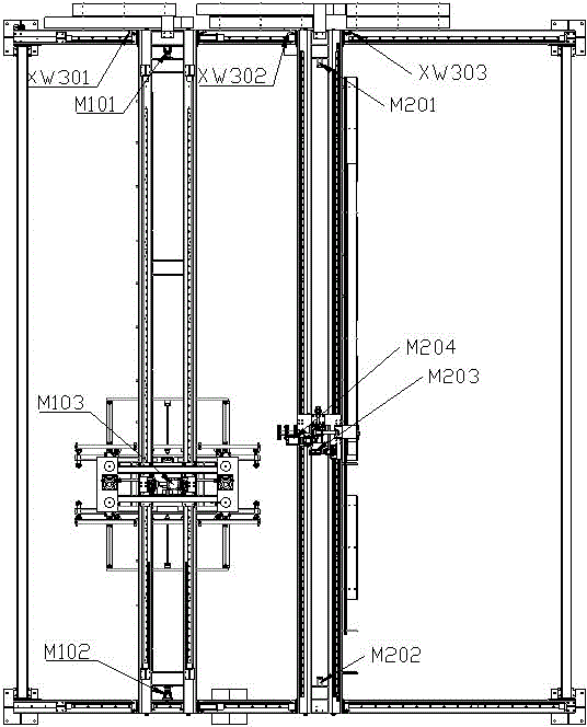 Overloaded manipulator of ten-shaft double-gantry