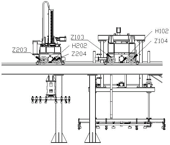 Overloaded manipulator of ten-shaft double-gantry