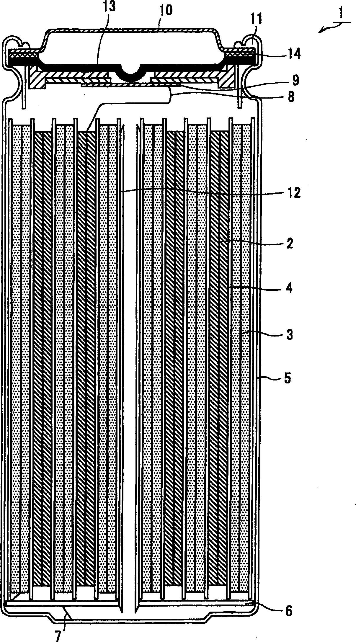 Non equeous electrolyte battery