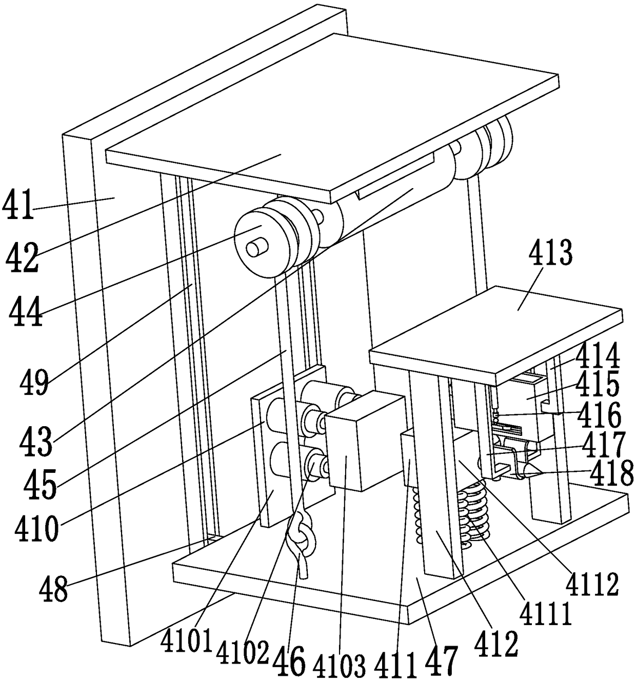 Automatic piling device for communication signal tower construction