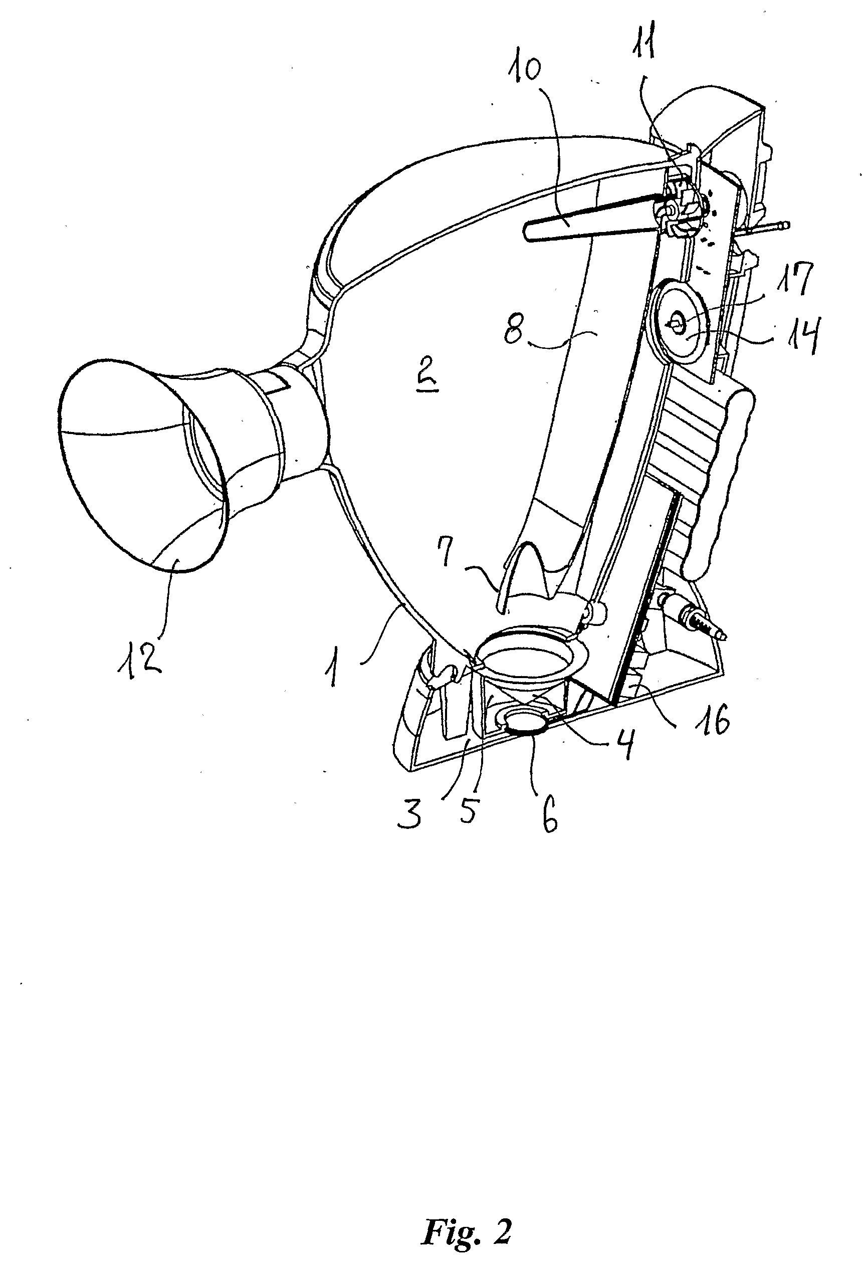 Inhalation device for providing a mist of nebulised liquid medical solution to a user