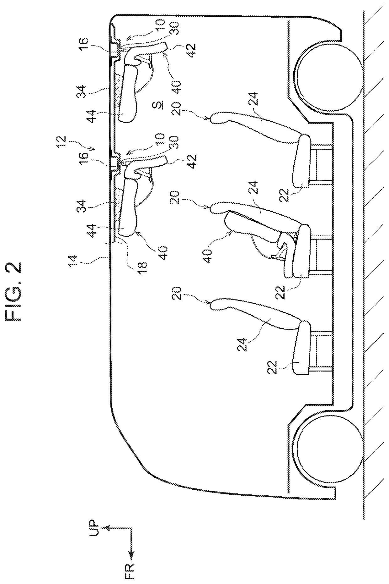 Child seat temporary holding structure in passenger motor vehicle