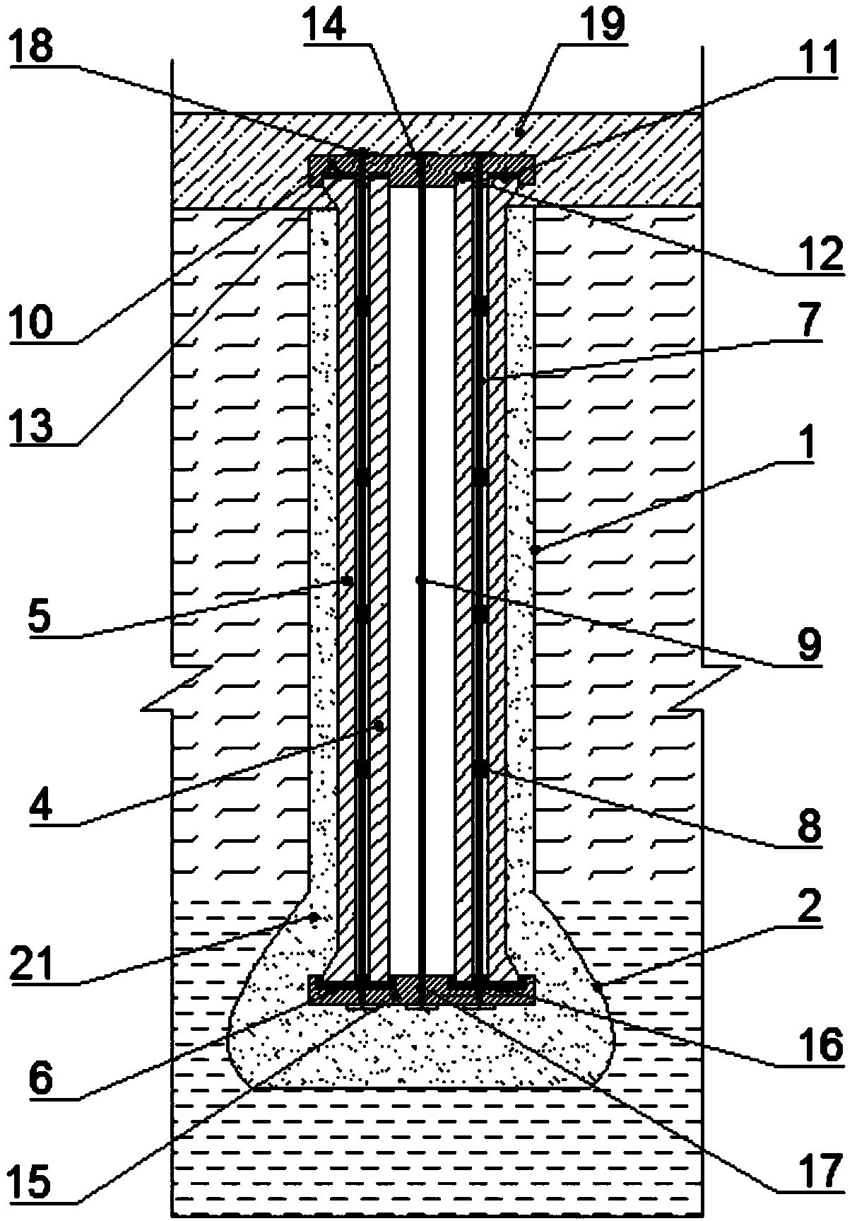 Anti-floating pile raft structure of pipe pile