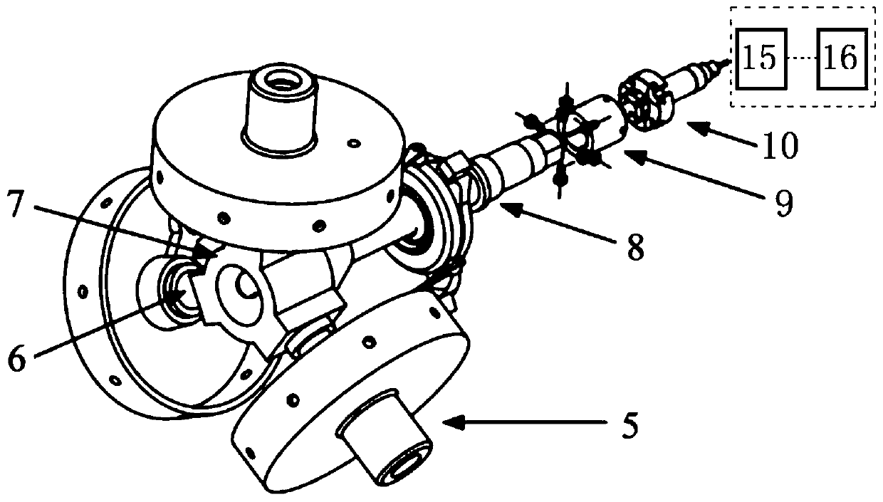 Monitoring device and method of aerodynamic loads of rotating blades of floating type fan scale model