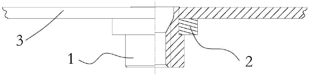 Pressuring riveting and rising riveting integrated nut and combination and riveting technology thereof