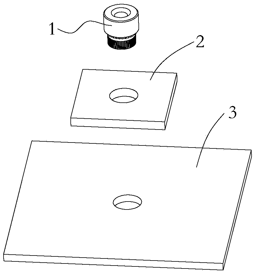 Pressuring riveting and rising riveting integrated nut and combination and riveting technology thereof