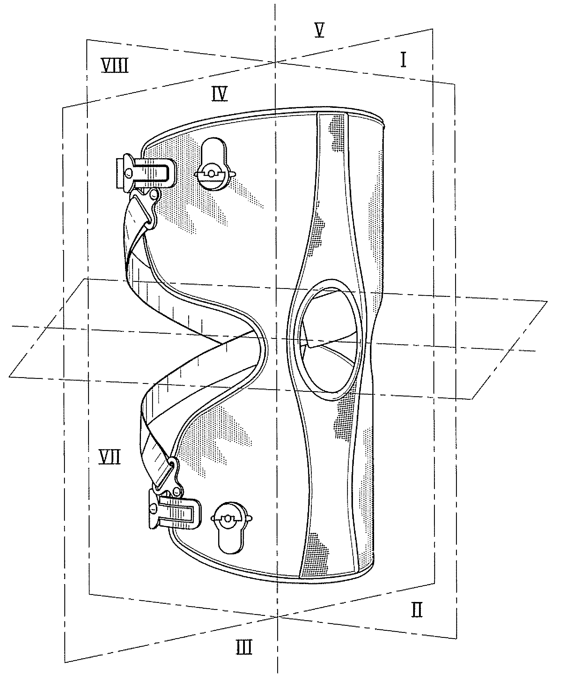 Knee brace and method for securing the same