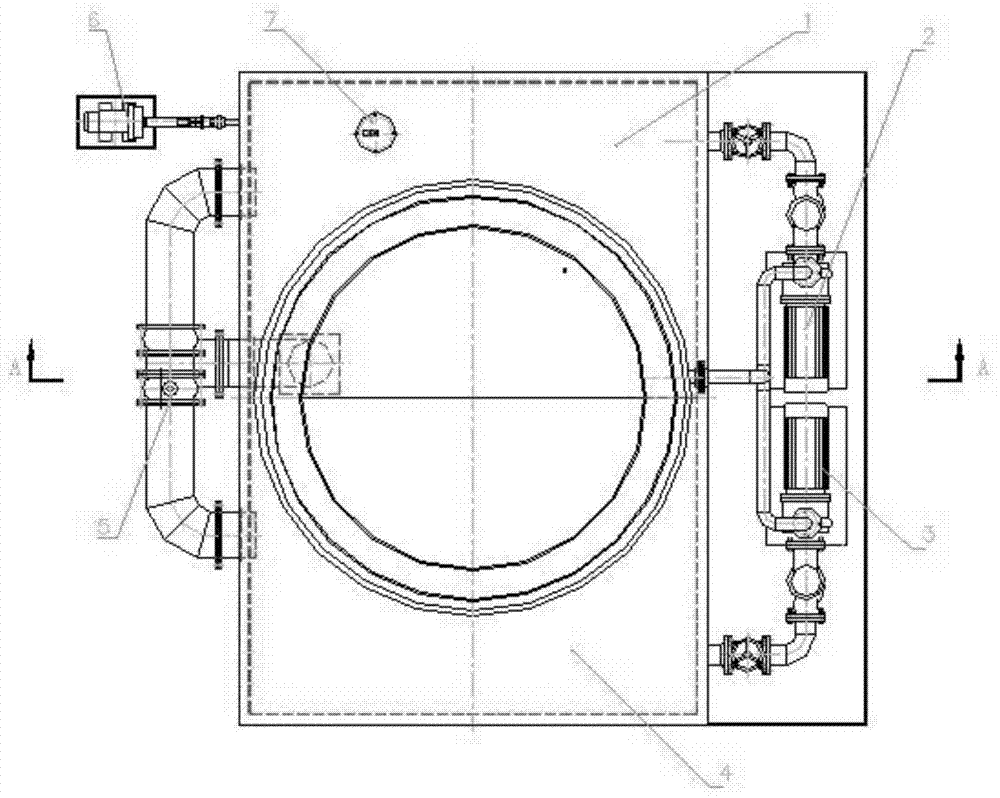 Double-liquid-well-type cleaning machine with air floatation separation device