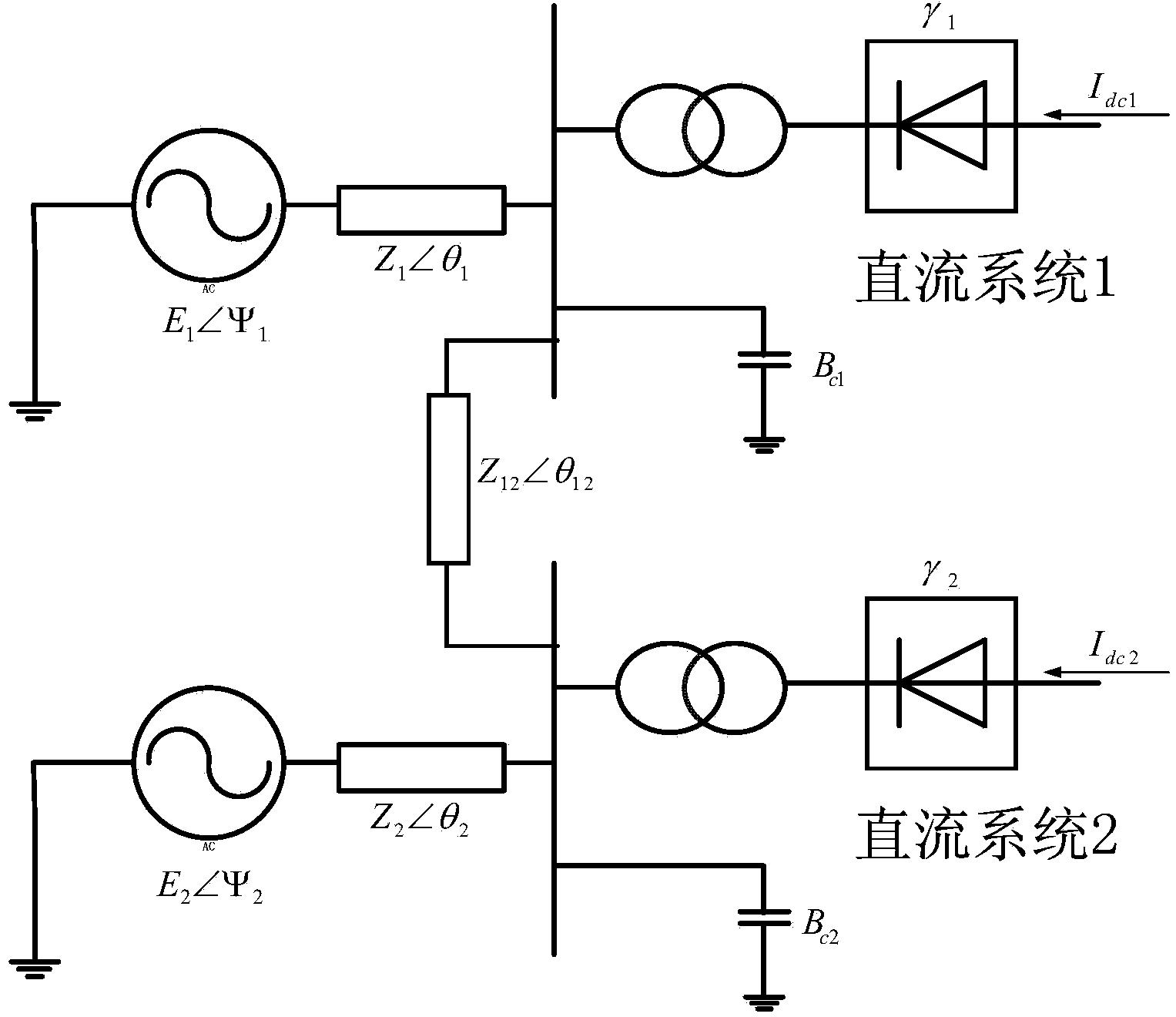 Assessment method and system for voltage supporting capability of multi-DC-feed AC power grid