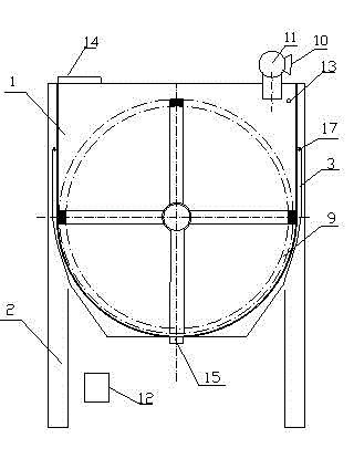 Method and device for high-temperature rapid fermentation on agricultural waste to produce organic fertilizer