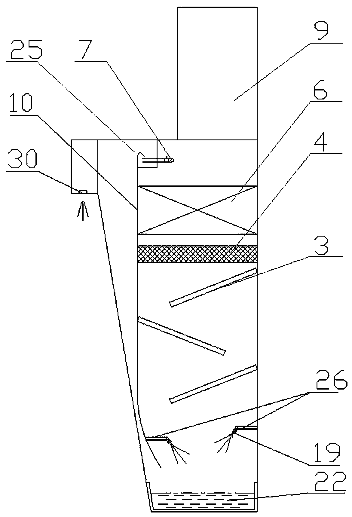 Water curtain type range hood