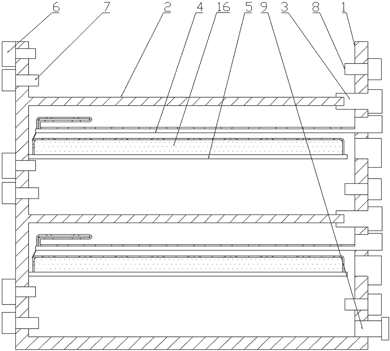 An electroplating wastewater treatment device