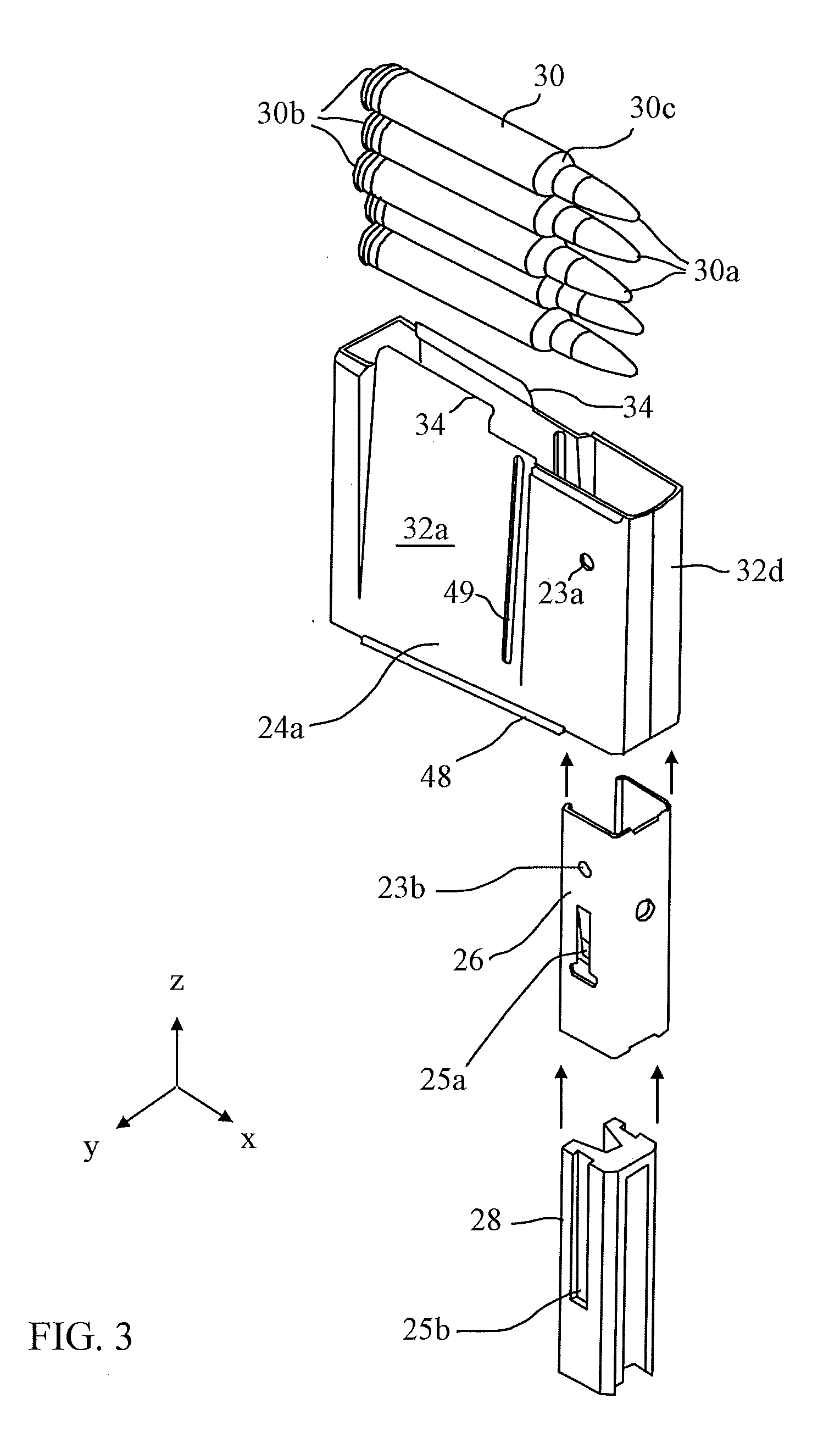 Firearms magazine for rifle length cartridges