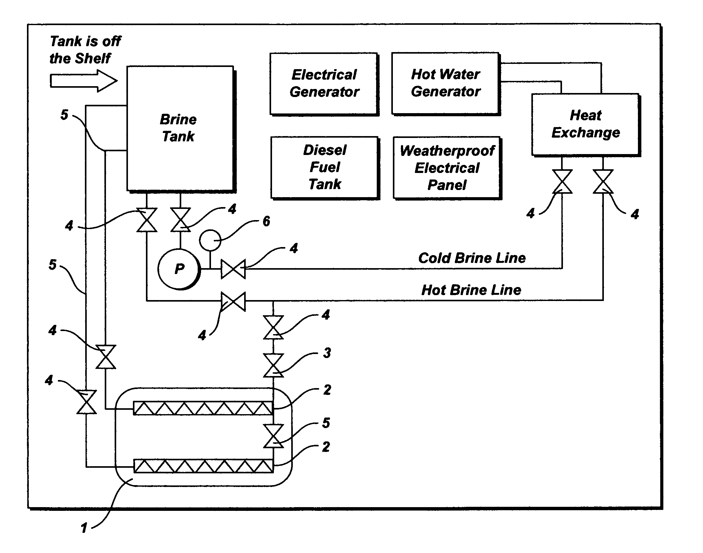 Heated saltwater highway deicing machine