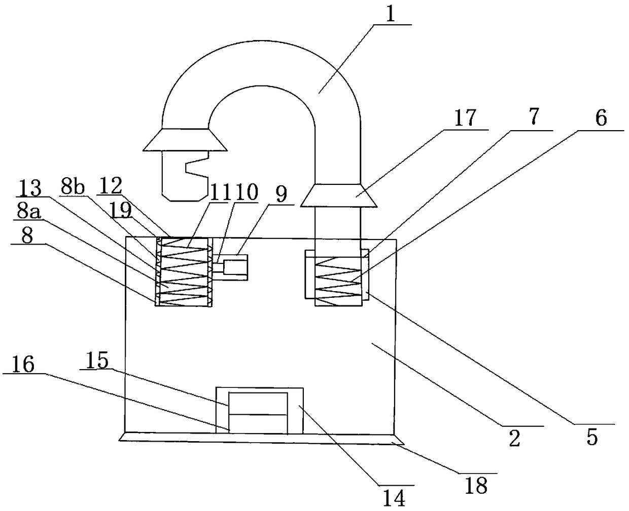 Efficient anti-freezing fingerprint padlock device