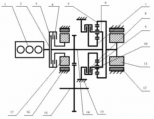 Extended-range electric automobile power system adopting planetary transmission