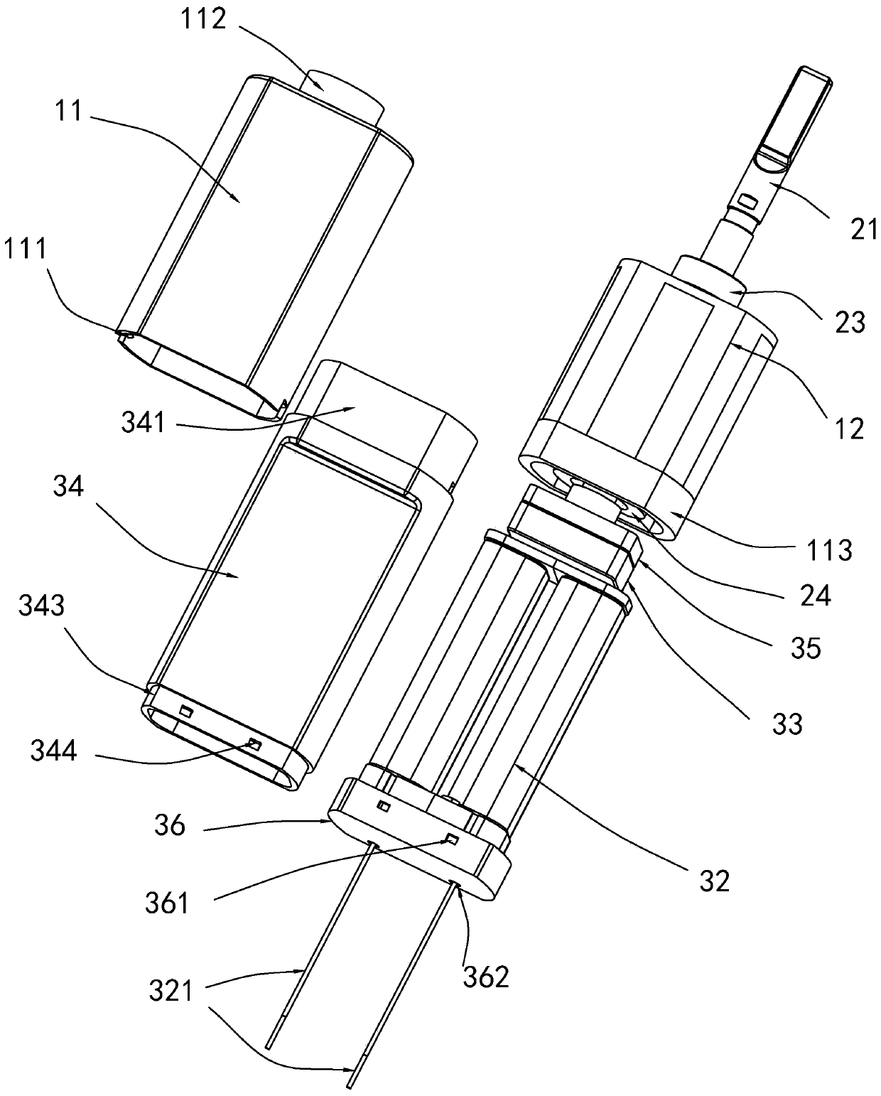 Brushless alternating current reciprocating rotation motor