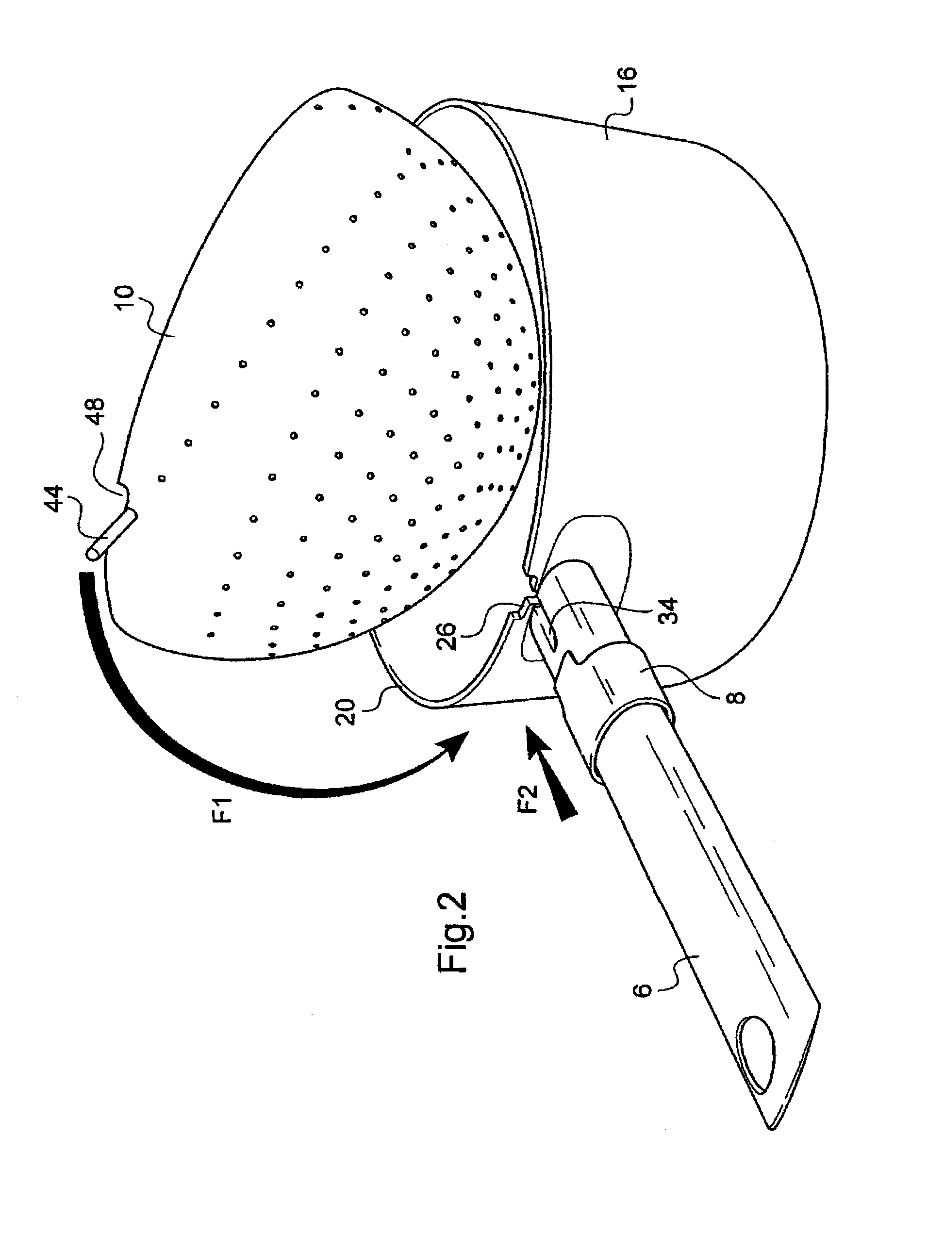 Utensil with simplified handling