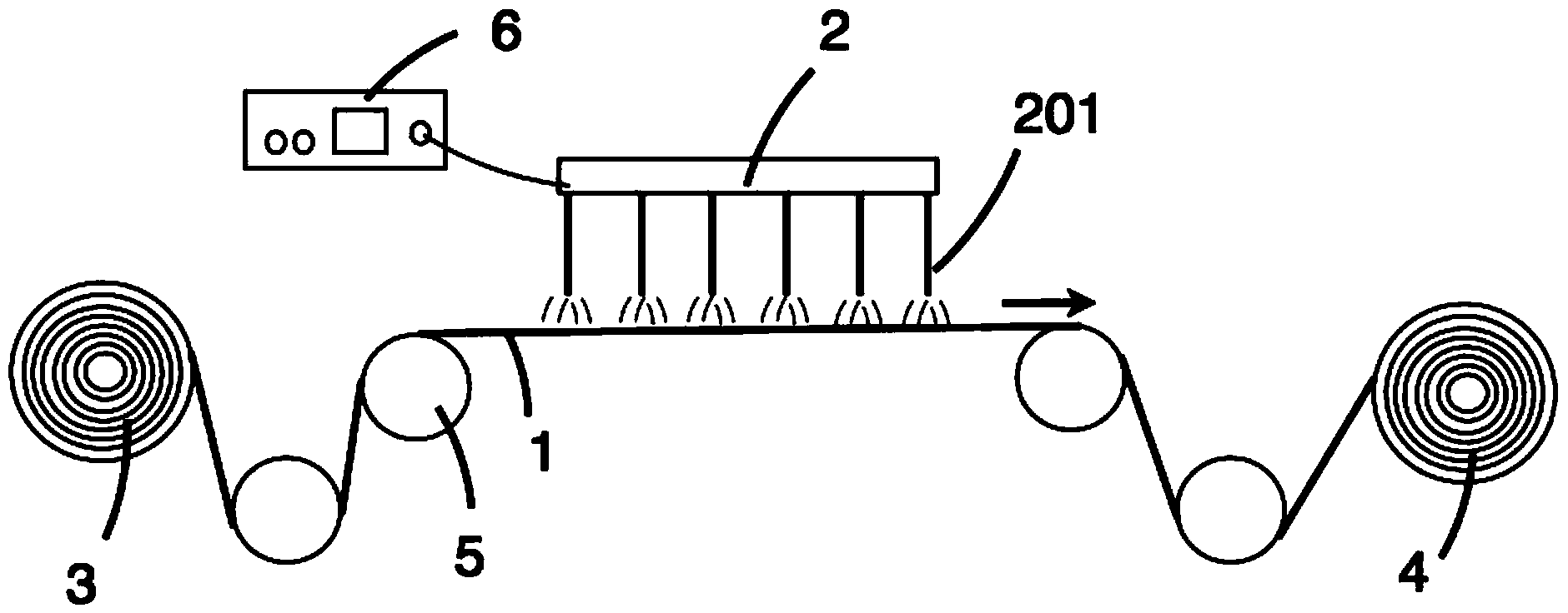 Microporous piezoelectric electret film assembly roll-to-roll continuous polarization device and method