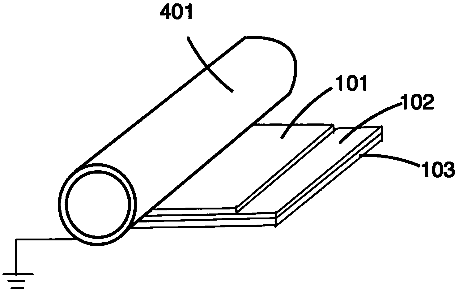 Microporous piezoelectric electret film assembly roll-to-roll continuous polarization device and method