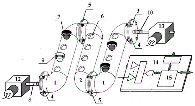 Bionic detection device and method for electronic nose time-space smell information