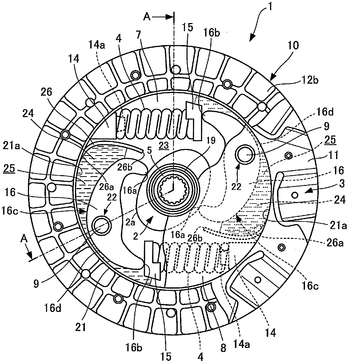 Torsional oscillation damping device