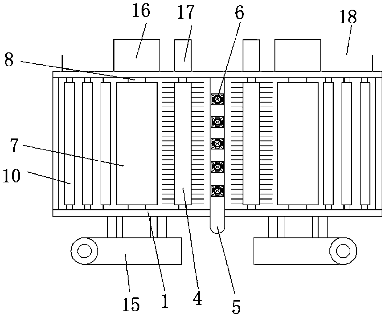 Surface treatment device for charging pile accessory production