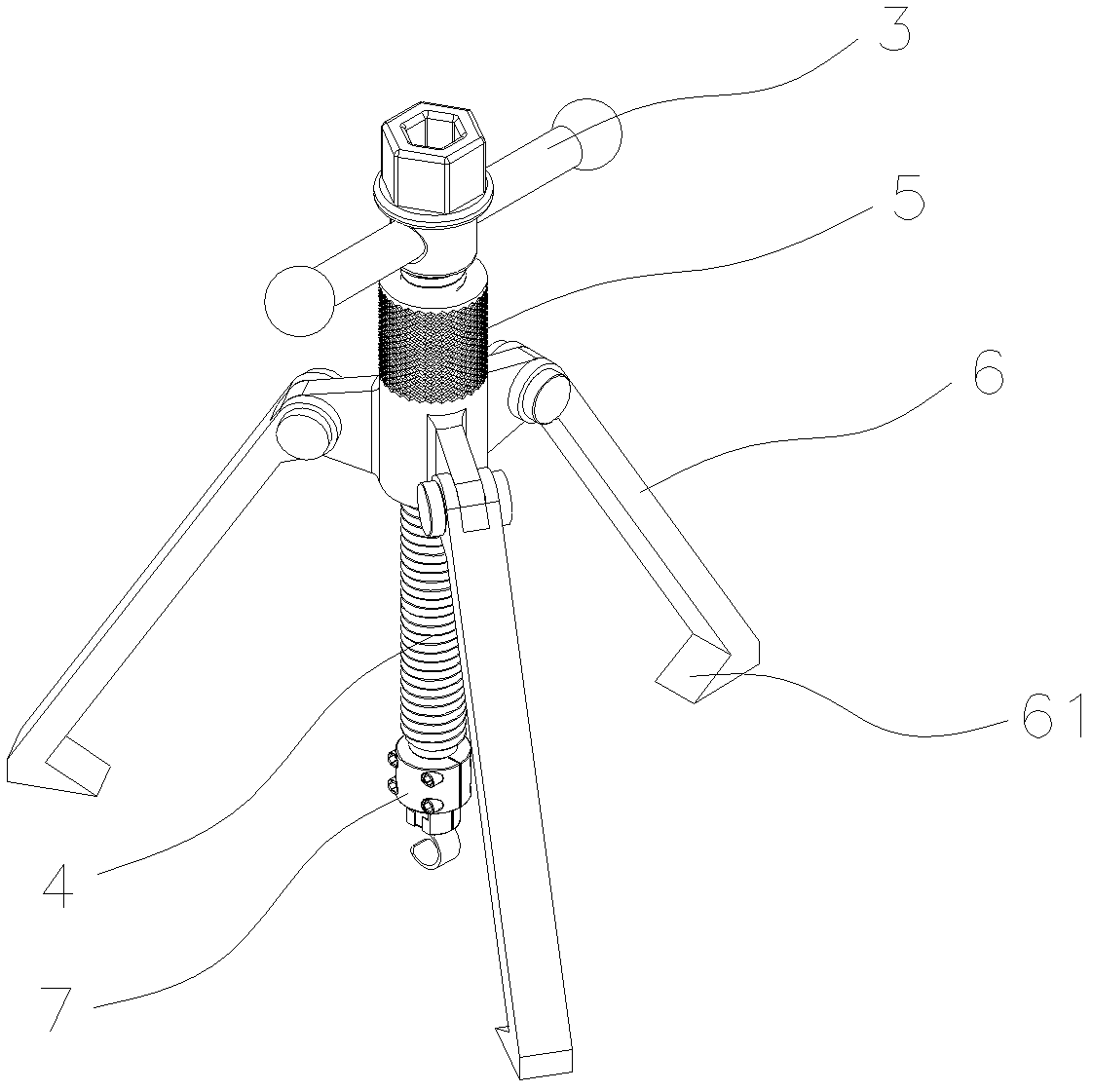 Push-and-pull device for assembling and disassembling lamp