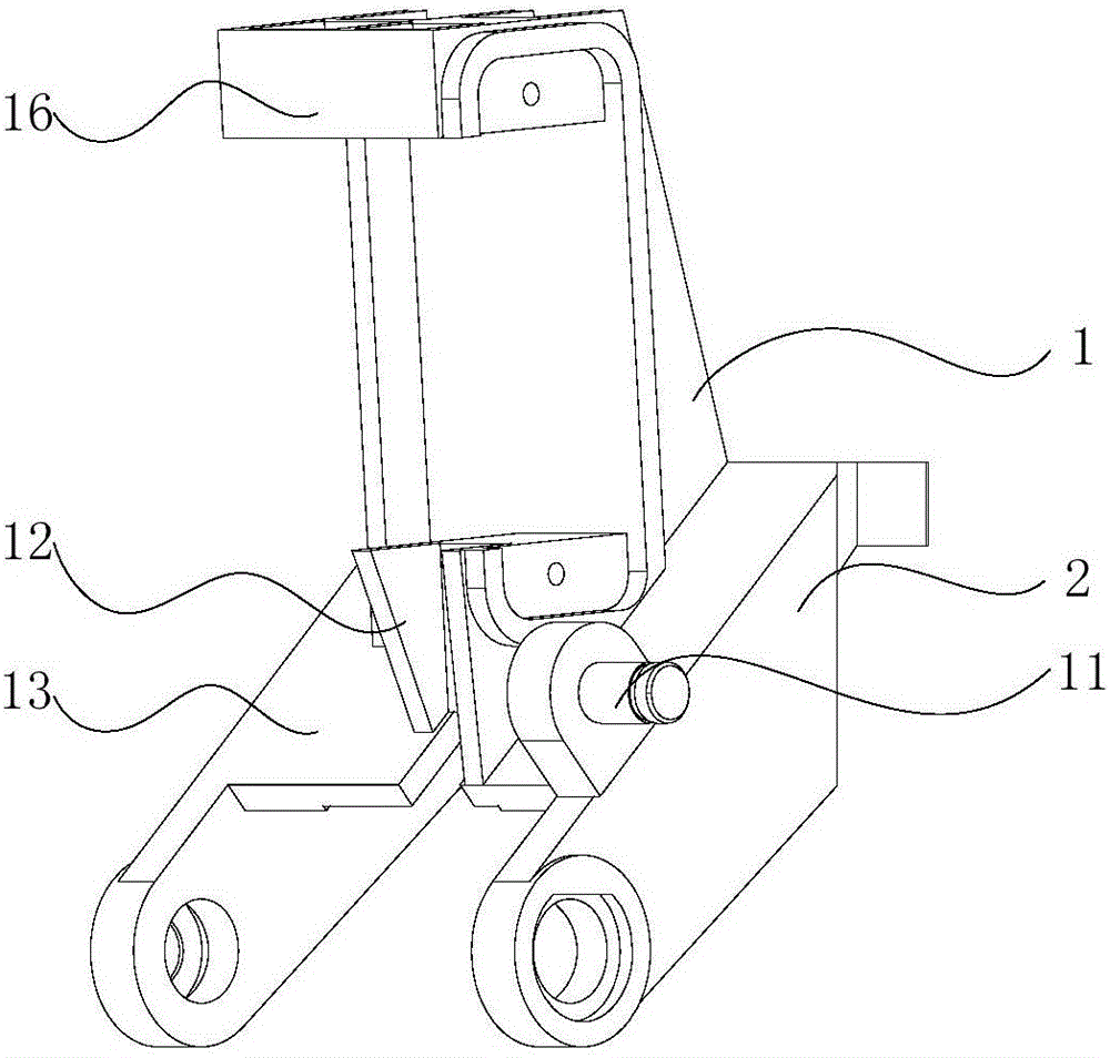 Support device connecting foot stand to vehicle body