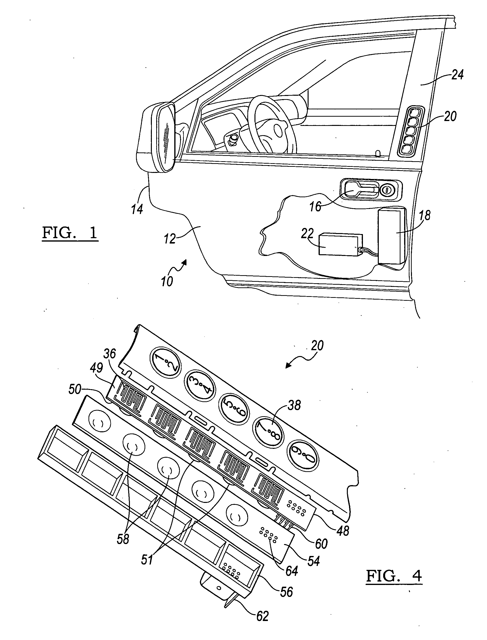 Illuminated keyless entry control device