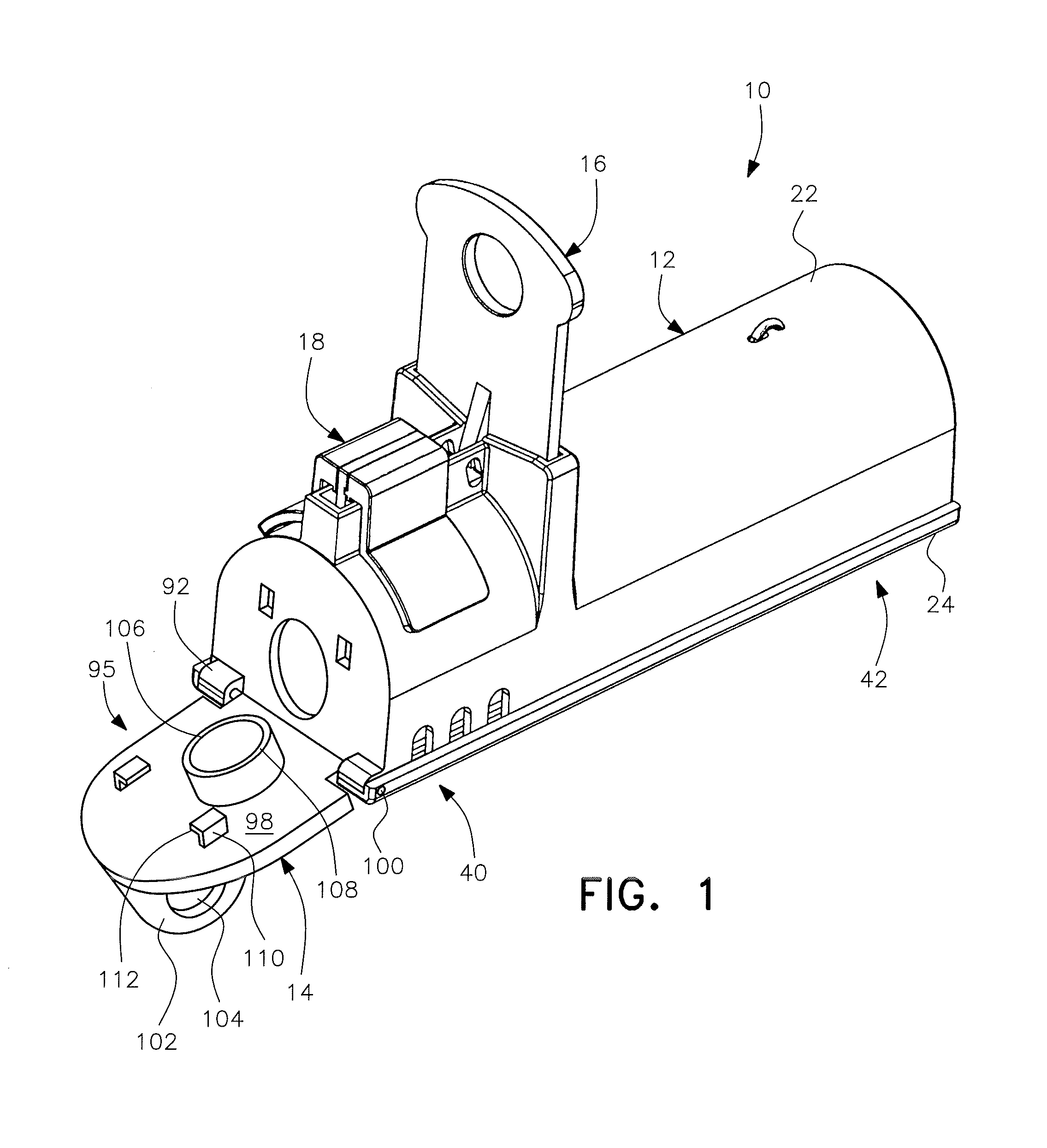 Mouse trap with guillotine killing mechanism