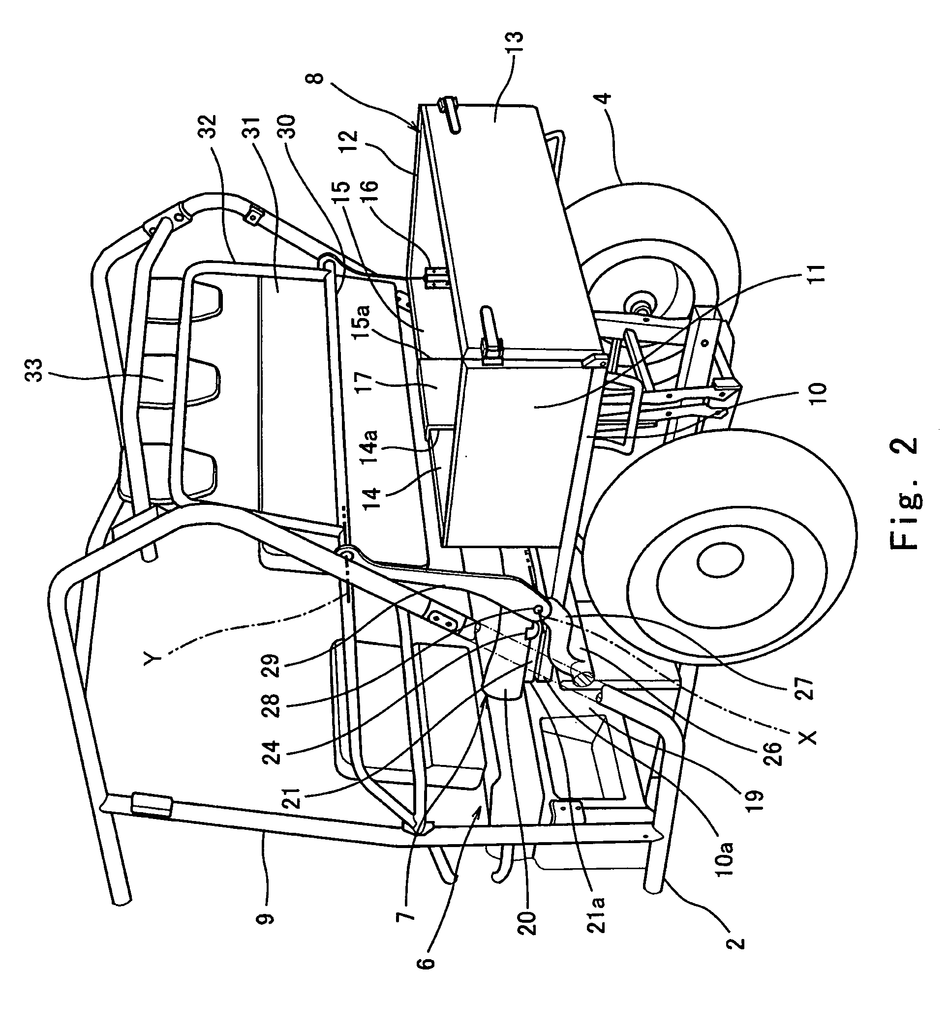 Utility vehicle equipped with extendable cargo bed