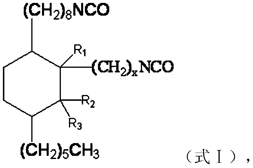 Preparation method and application of C23-38 cycloaliphatic diisocyanate